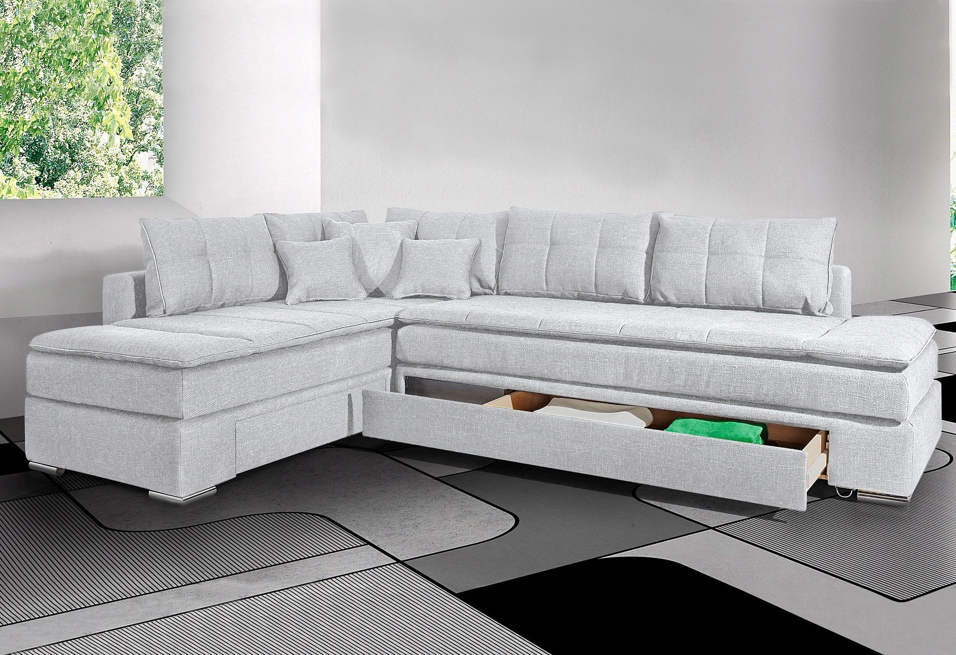L-Form Ecksofas Night & Day - Image 0