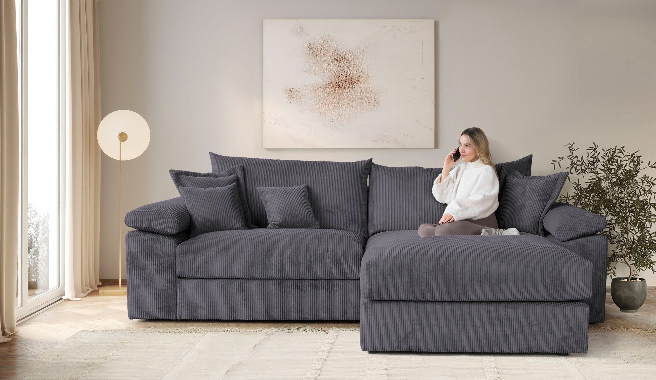 L-Form Ecksofas Soft&Cosy XXL - Image 0