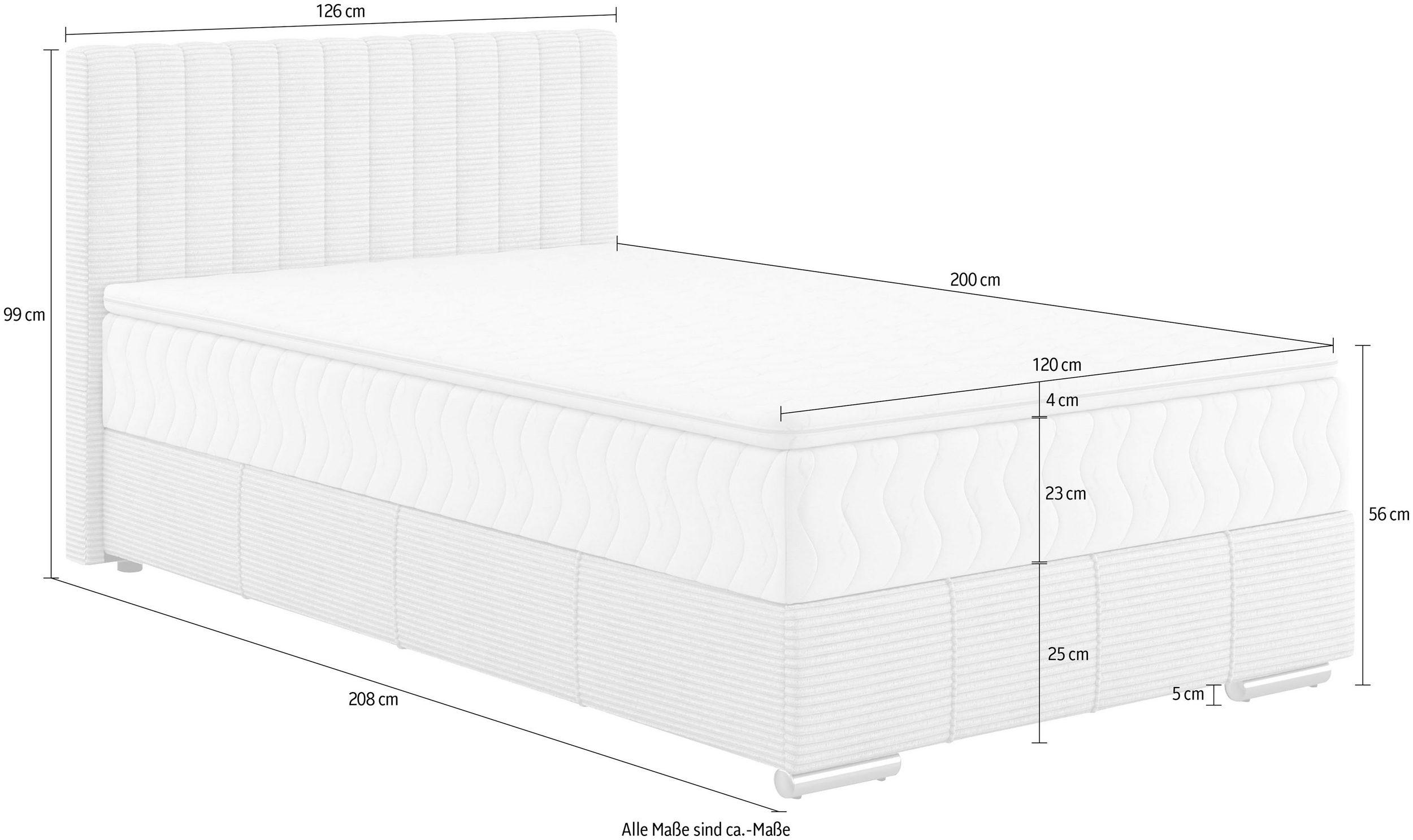 Boxspring 120x200 Thor - Image 2