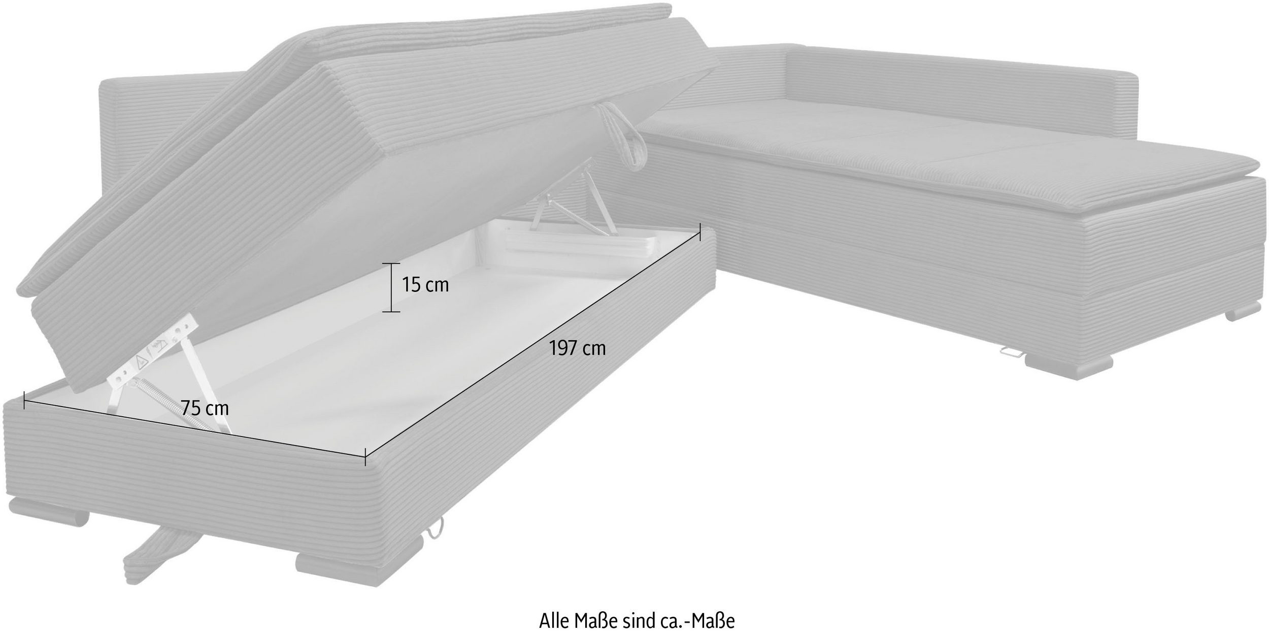 L-Form Ecksofas Night & Day - Image 4