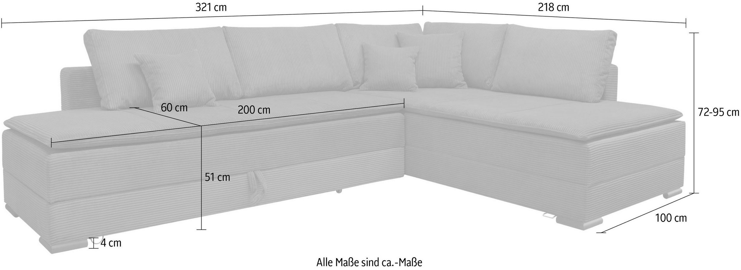 L-Form Ecksofas Night & Day - Image 5