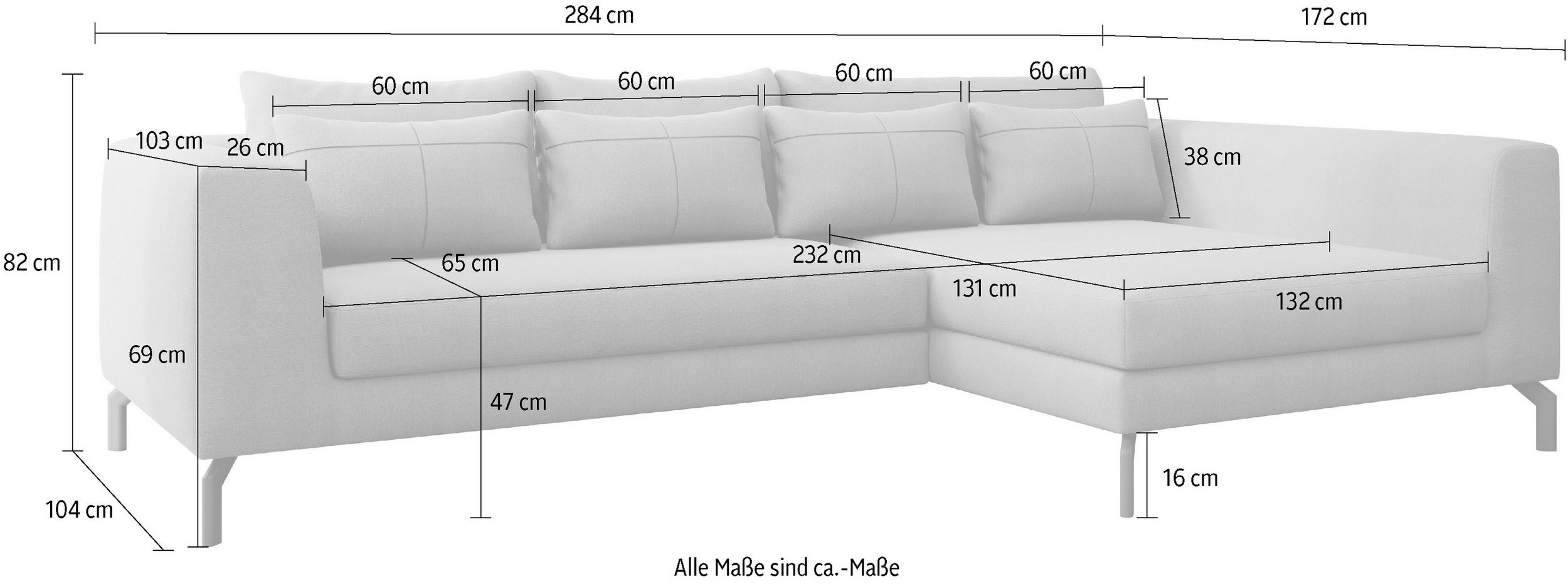 L-Form Ecksofas Cross - Image 6
