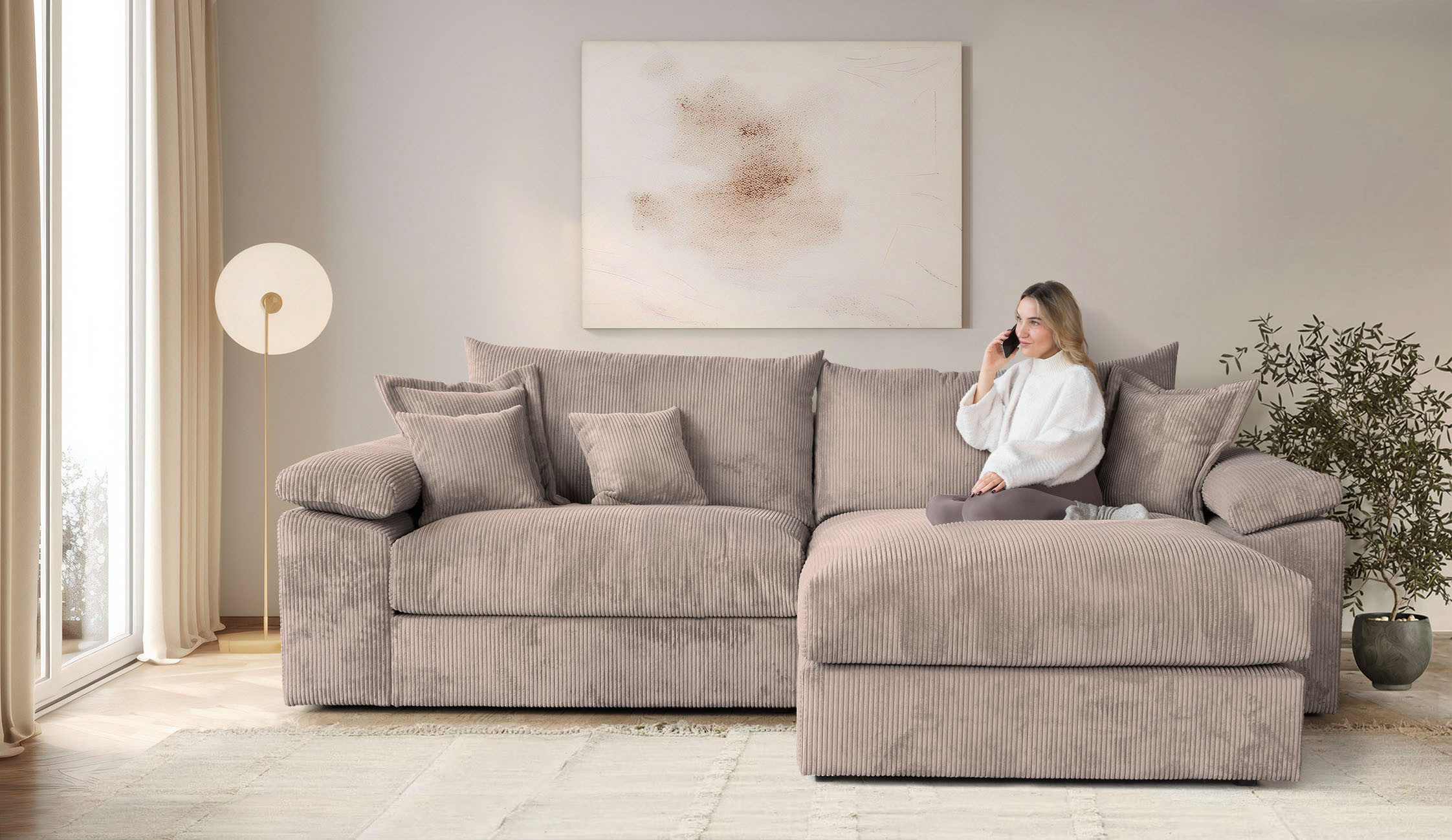 L-Form Ecksofas Soft&Cosy XXL - Image 0