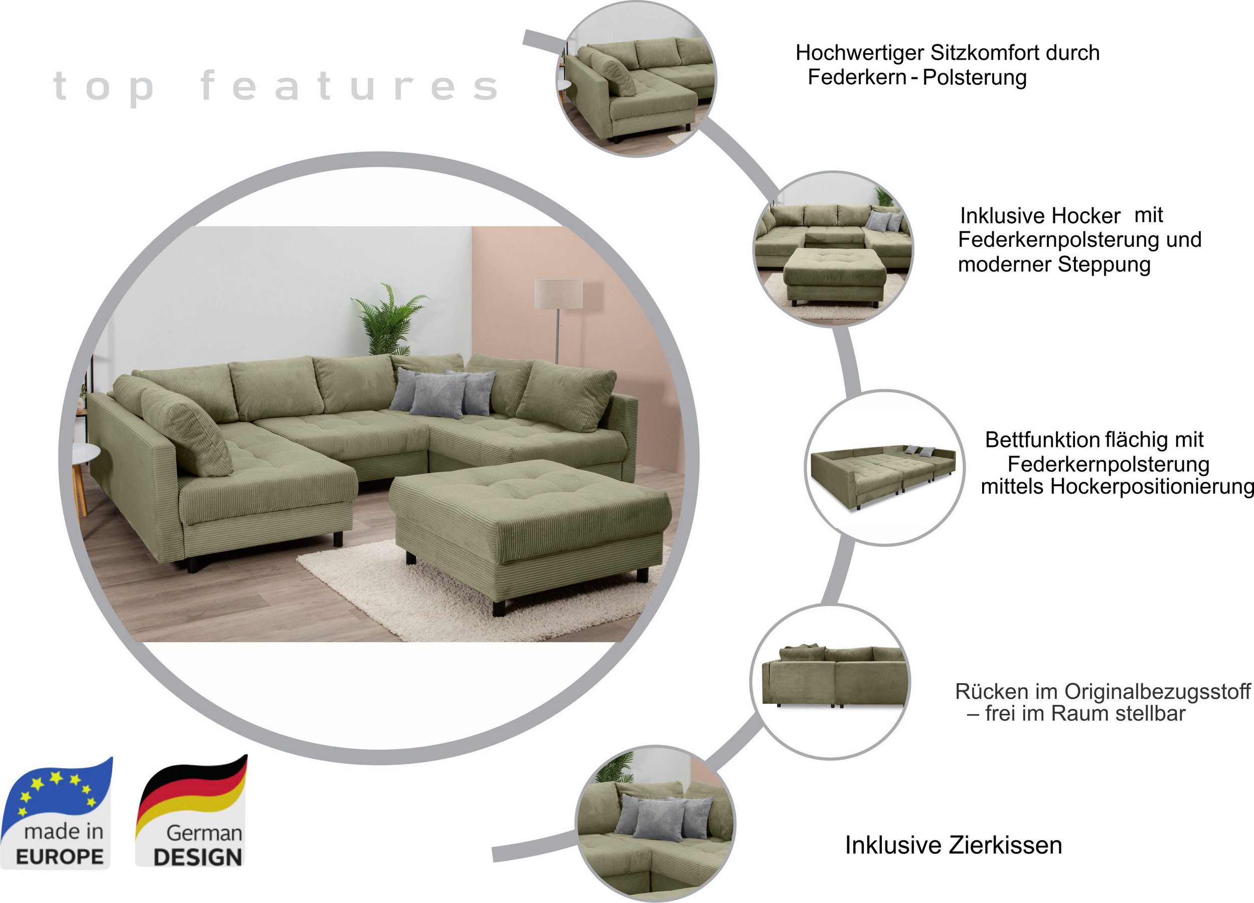U Wohnlandschaft Toni - Image 1