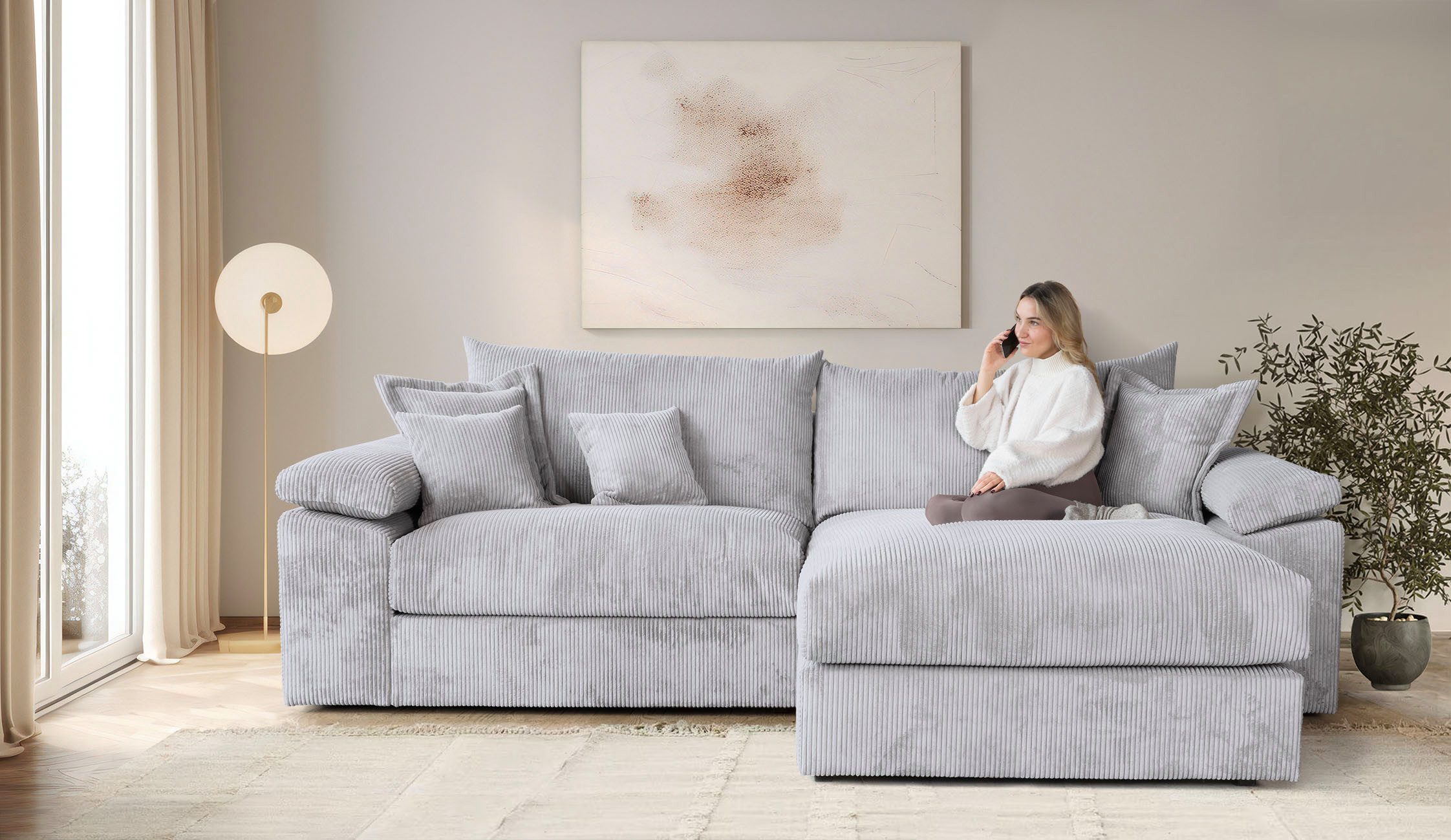 L-Form Ecksofas Soft&Cosy XXL - Image 0